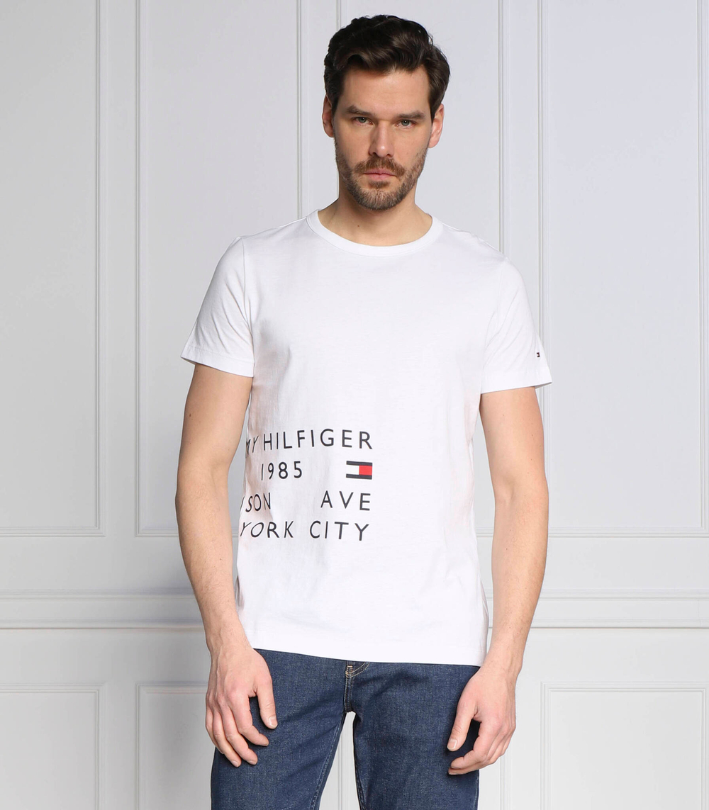 футболка off placement Tommy Hilfiger - белый(MW0MW29667)