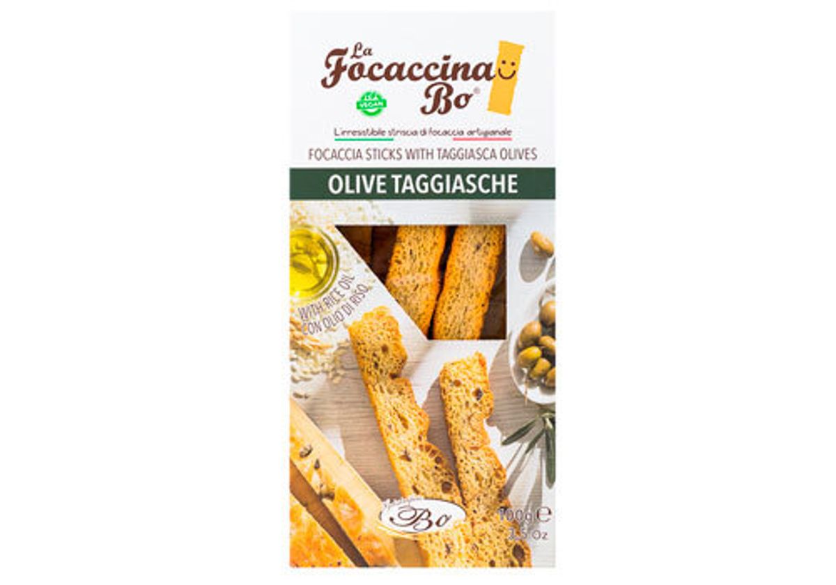 Фокачча Vegan с оливками Таджаска "Grissinificio Bo", 100г