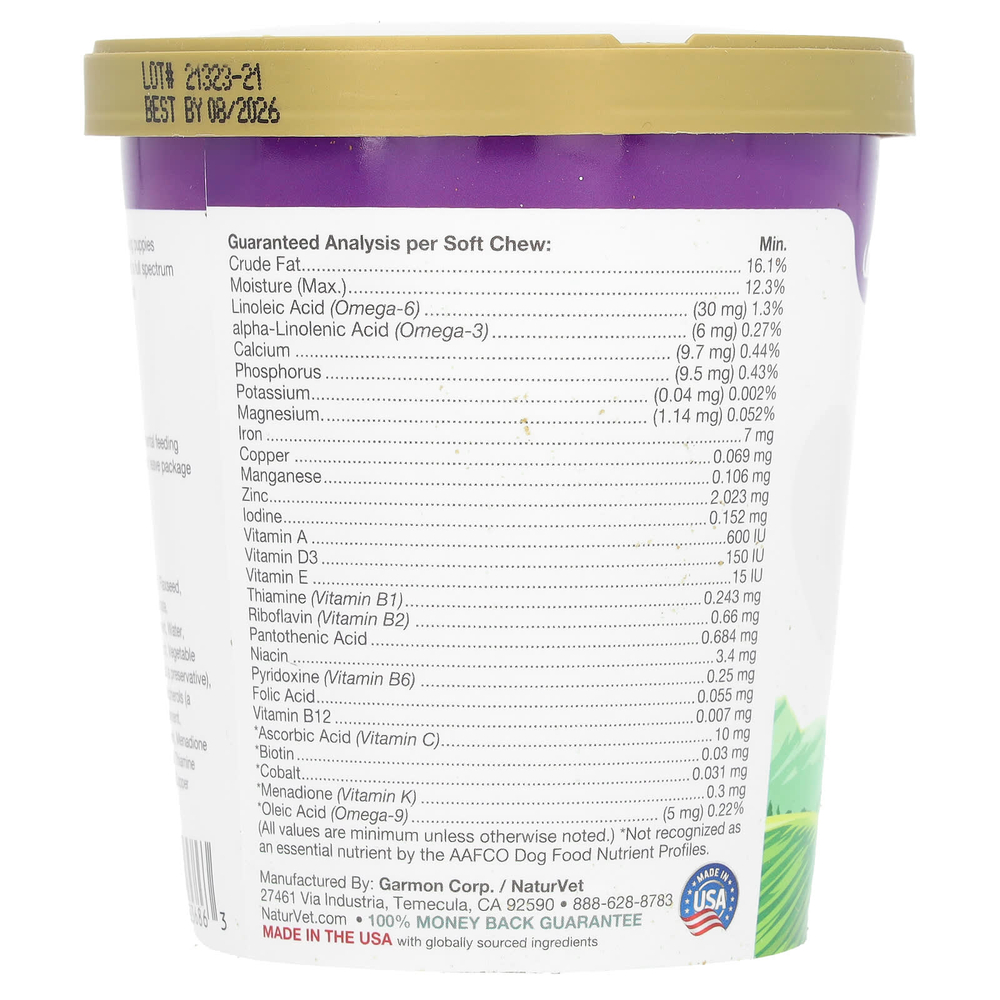 NaturVet, VitaPet Puppy, ежедневные витамины и облегчение дыхания, для щенков, 70 жевательных таблеток, 154 г (5,4 унции)