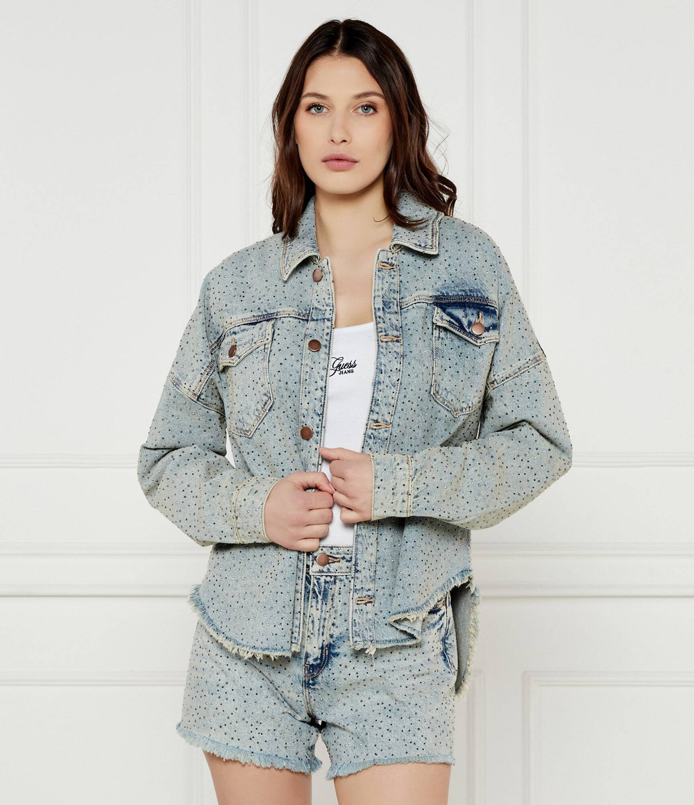 Джинсовая куртка GUESS - голубой(W5GN90 D5LQ2)