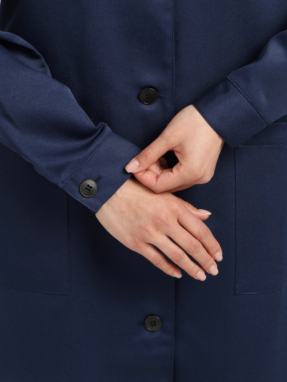 Халат женский Лигор (тк.Смесовая,210), т.синий/васильковый