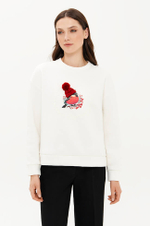 23437 Свитшот женский (молочный)