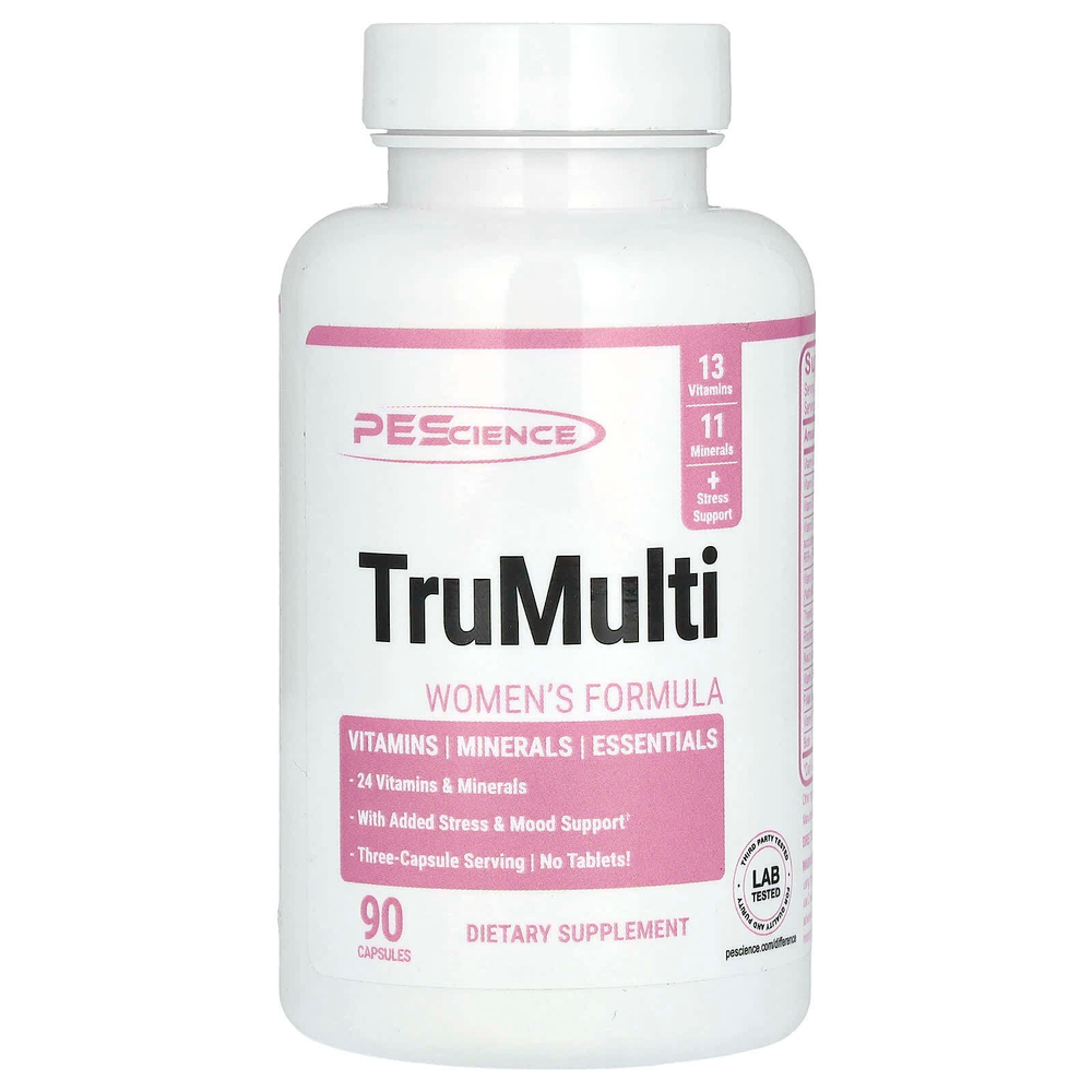 PEScience, TruMulti, формула для женщин, 90 капсул
