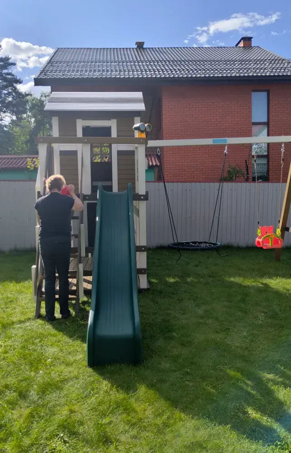 Детская деревянная площадка Домик 1 мод.1