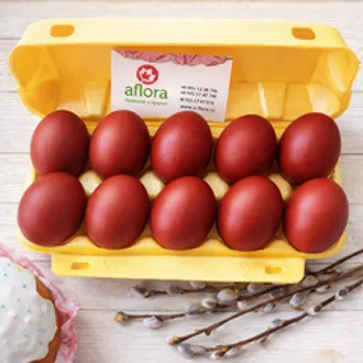 Яйца пасхальные крашеные без узора (в луковой шелухе) / 1 десяток