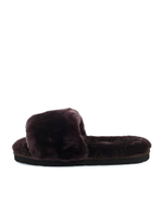 FLUFF SLIDE SLIPPER-chocolate