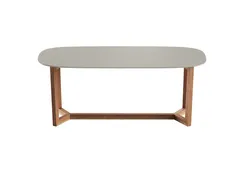 Стол обеденный Cross 2 200*95 см (серо-бежевый, бук)