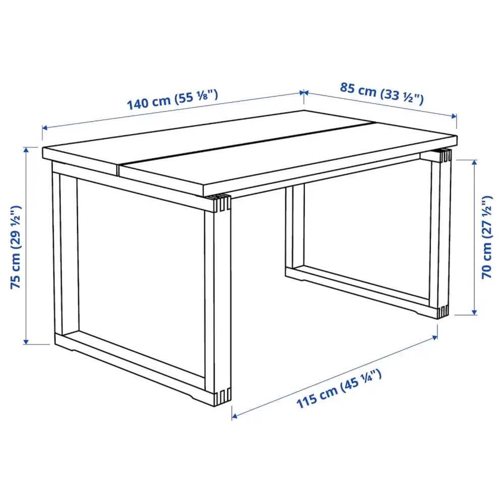Стол и 4 стула - MÖRBYLÅNGA / LUSTEBO  / MОRBYLАNGA IKEA/  МЁРБИЛОНГА / ЛУСТЕБО ИКЕА,  140х75  см,  коричневый/ серый