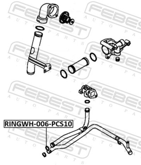FEBEST - A019997044564-OEMER - Gasket, coolant flange - Na nasem stanju ORIGINALNI DIO MERCEDES.