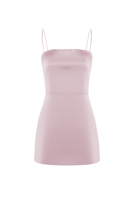 Платье мини из сатина