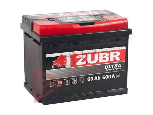 60 А.ч. ZUBR Ultra пр. пол., 600 A/EN (242x175x190) Аккумулятор(1199)