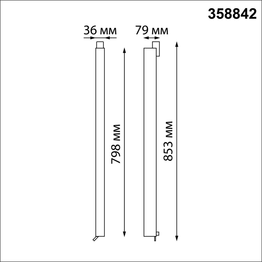 358842 PORT NT22 260 белый Светильник трехфазный трековый светодиодный IP20 LED 4000K 40W 220V ITER