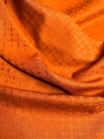 Костюмно-плательная однотонная жаккардовая шерсть с узором (COMME DES GARÇONS, 100%шерсть, Оранжевая охра, 142, 264 гр/м2)