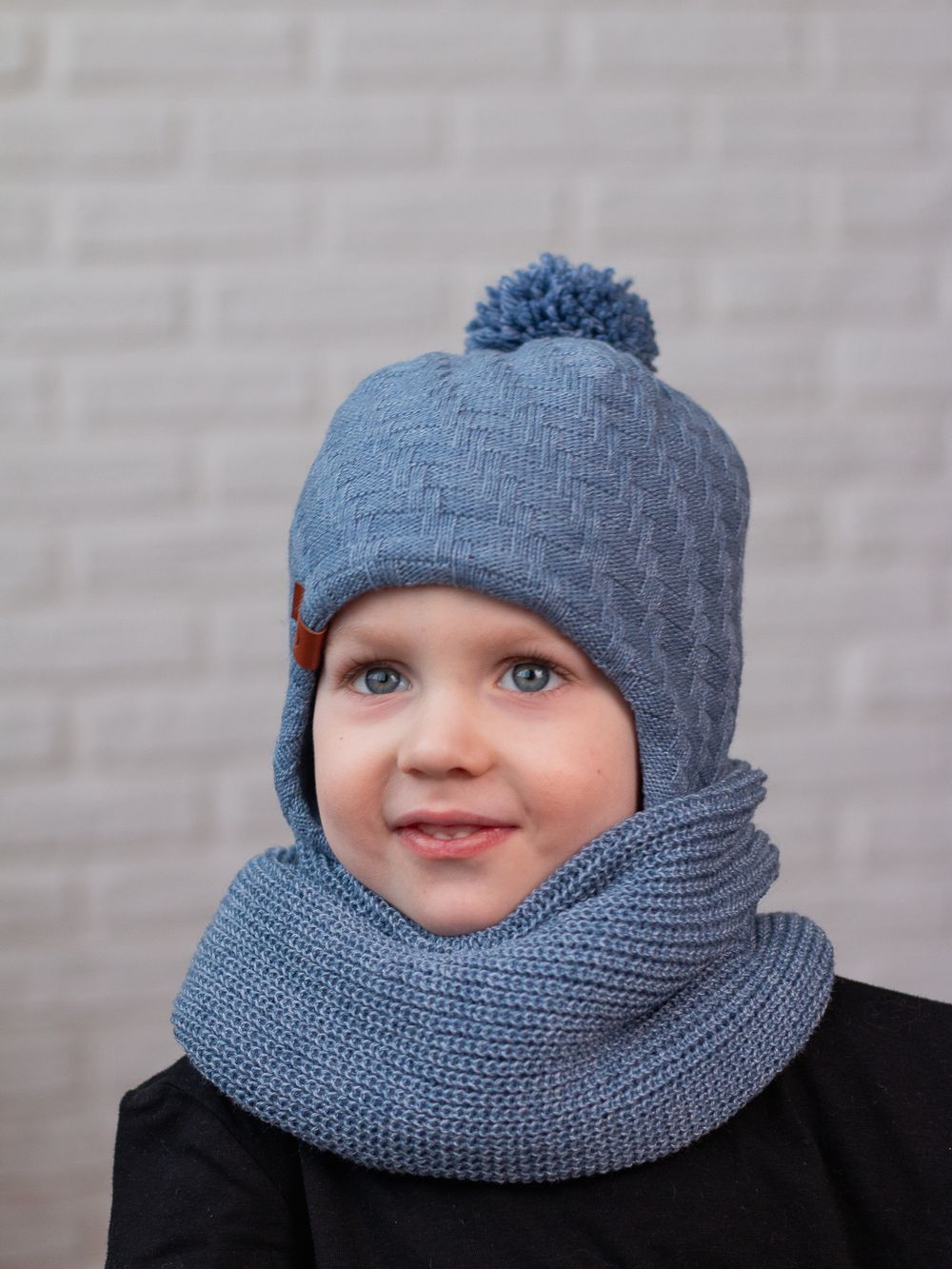 Снуд-резинка вязаный (Джинс)