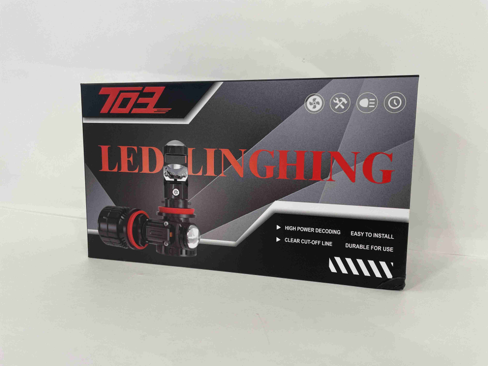 H4 (Линзы) / Светодиодные лампы T03, мини линзы, серия: цикл (2 шт. / комплект)