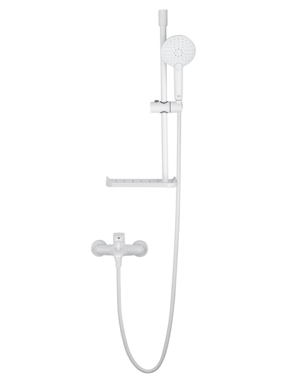 Смеситель для ванны с душевым гарнитуром WONZON & WOGHAND ALFA, Белый матовый (WW-AE3201-MW)