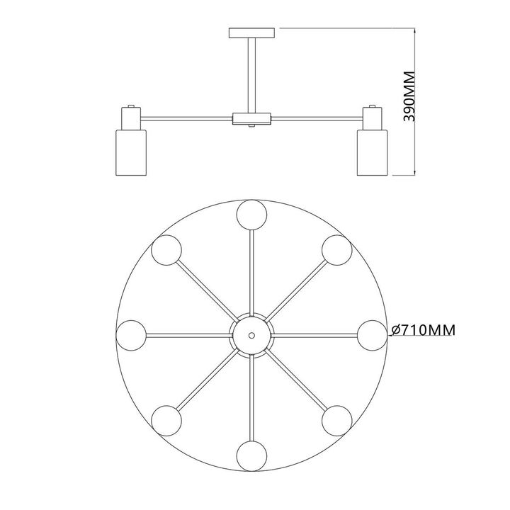 Потолочная люстра Escada Diversity 2120/8P Black