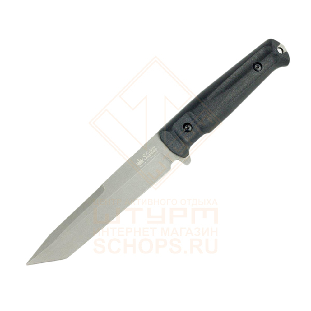 Нож Kizlyar Supreme Aggressor AUS-8 кратон, Black/Stonewash