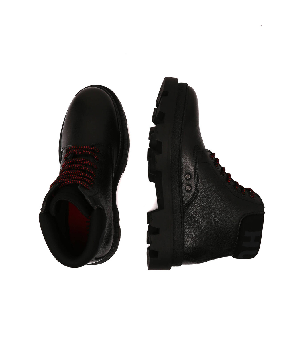 Кожаные трапперы graham_halb_grny HUGO - черный(50486324)