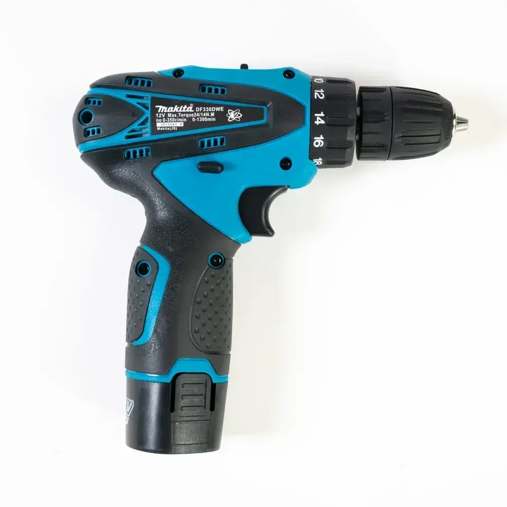 Makita, шуруповерт аккумуляторный, от аккумулятора, 12 В, 24 Нм, 2 акб