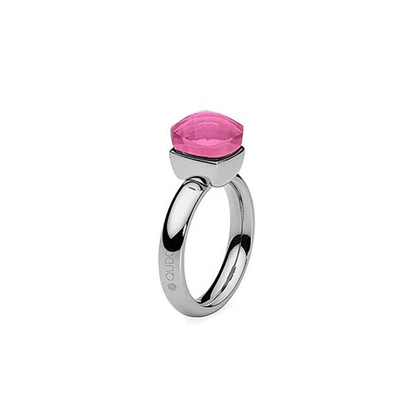 Кольцо Qudo Firenze light fuchsia 17.2 мм 611752 R/S размер 17,2