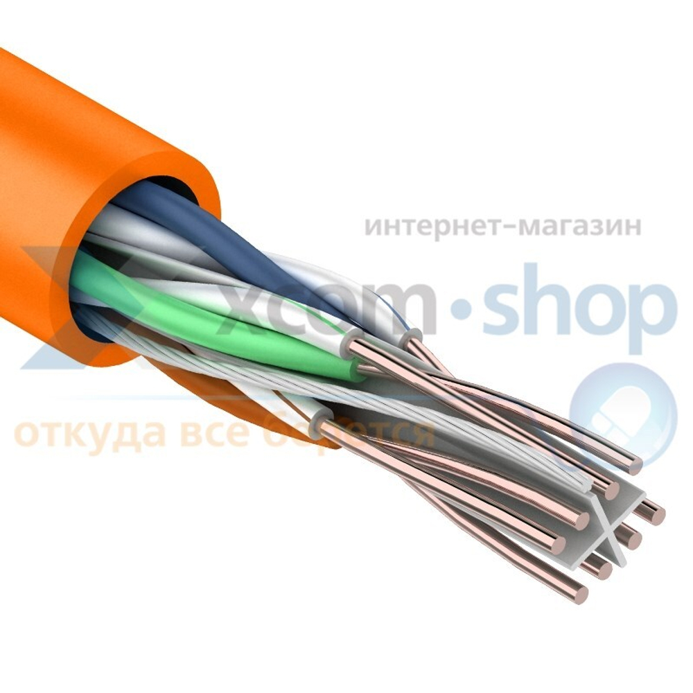 Кабель витая пара U/UTP 6 кат. 4 пары Rexant UTP 4PR 23AWG CAT6 305м нг(А)-HF