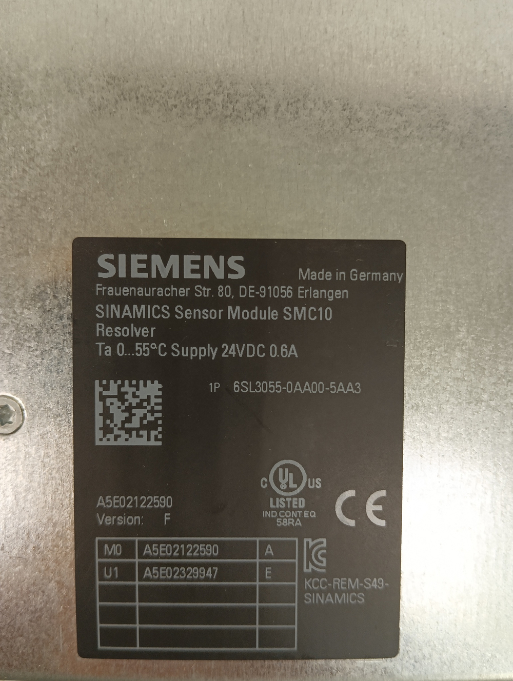 Siemens 6SL3055-0AA00-5AA3 б/у
