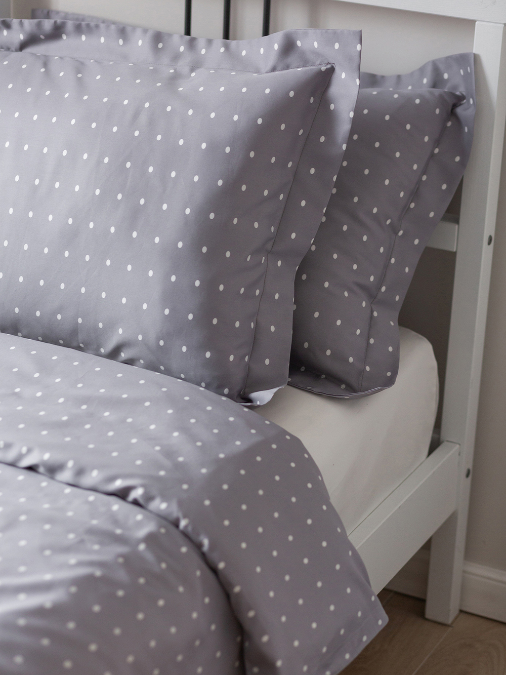 ODA 2 наволочки, сатин серый в точку