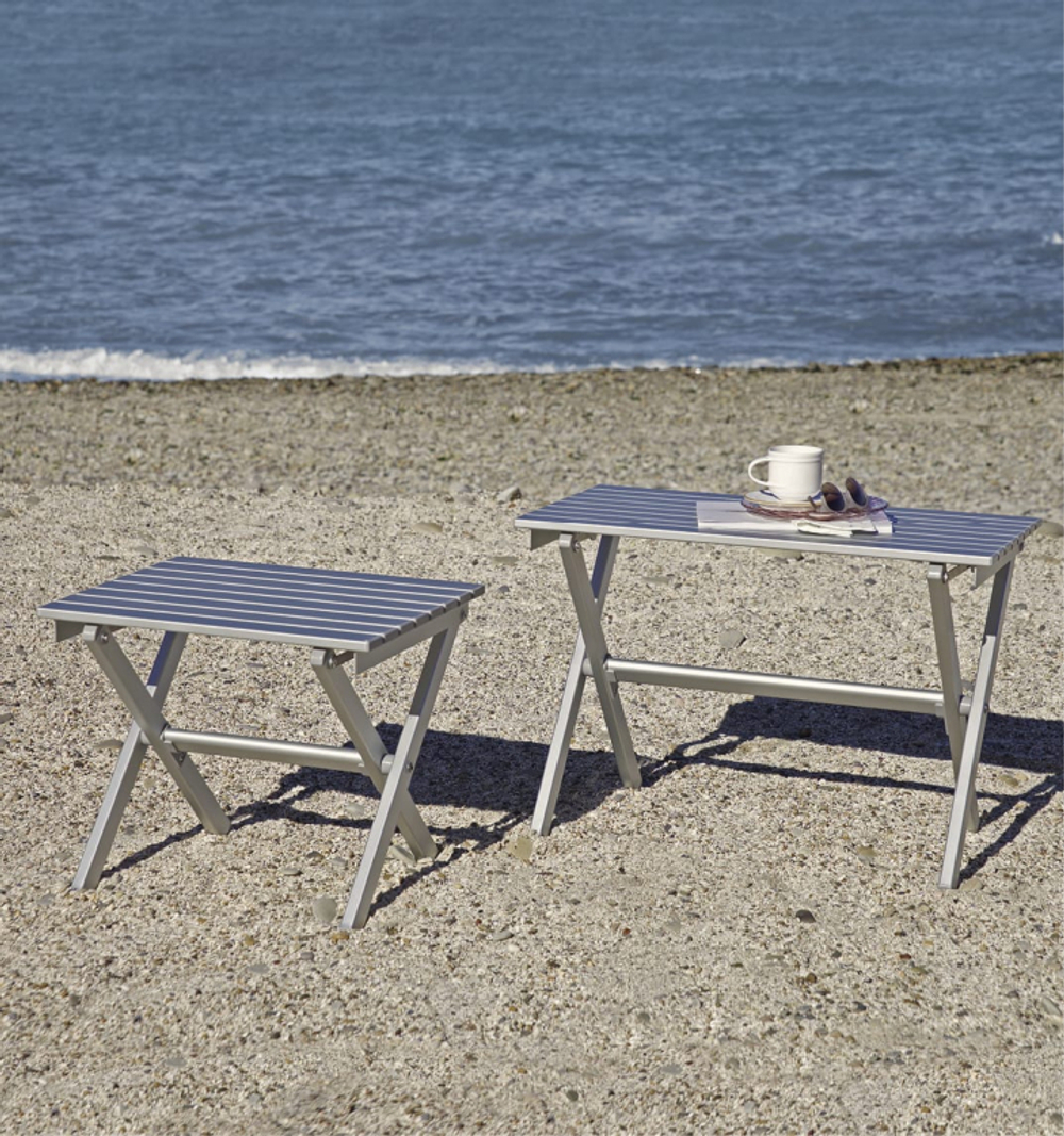 Столик металлический складной кофейный Magnani Small Table, серебристый