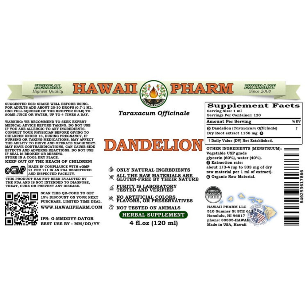 Hawaii Pharm - Dandelion 120 ml