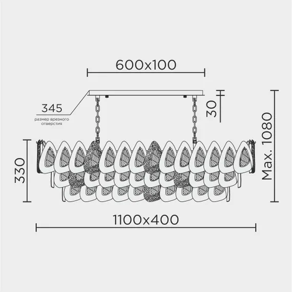 Подвесная люстра MODELUX ML.6775.1125 GD