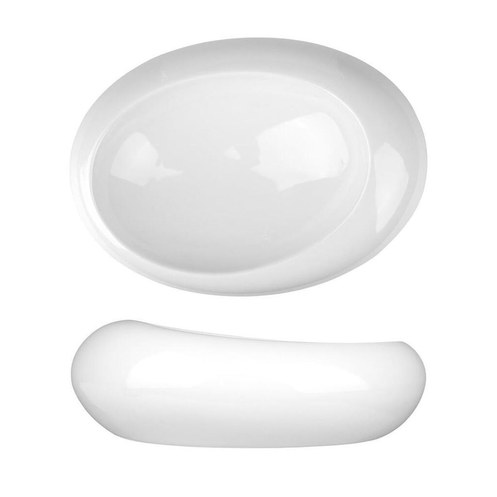 Блюдо для подачи 25,5*18,5 см h8,4 см Organic 300 мл белое фарфор NEW P.L. Proff Cuisine [3]