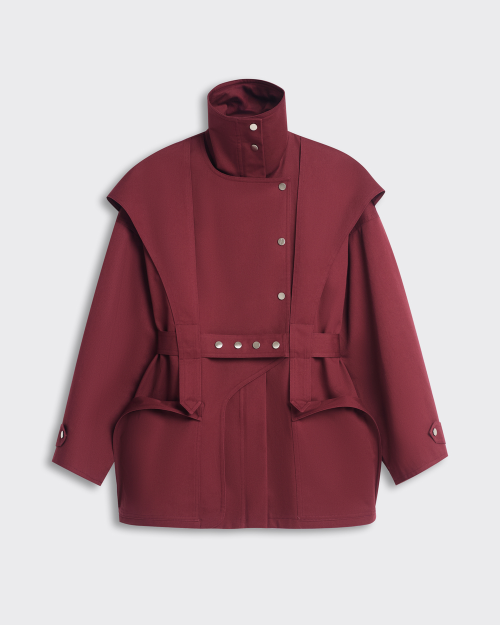 Тренч на молнии из хлопка Берберри бордо