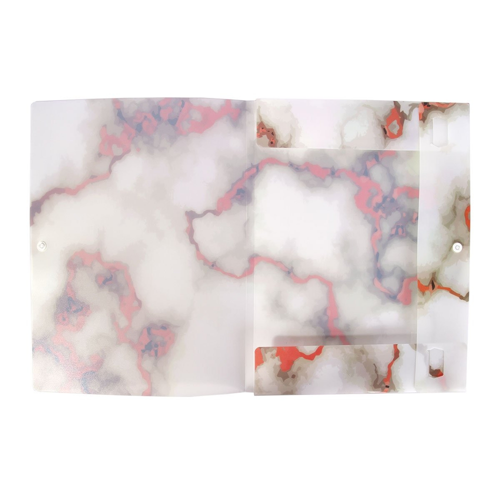 Папка на кнопке Sahand, A4, 240х320х10, 500 мкм, ассорти, глянец "Мрамор"