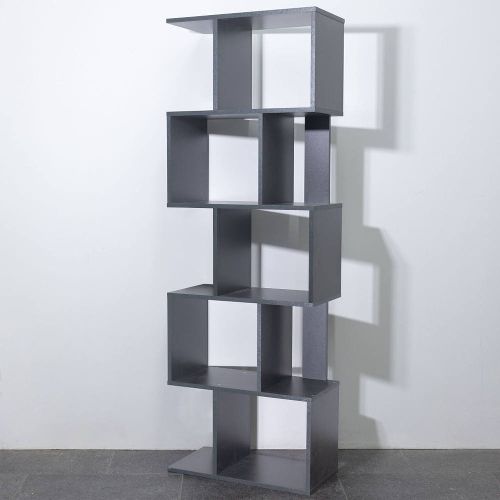 Стеллаж напольный Фаллет 5 полок 60х30х177 см, серый