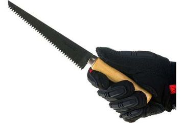 Ножовка по гипсокартону 180 мм SPARTA деревянная рукоятка 233905