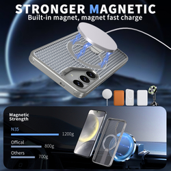 Прозрачный чехол Mesh Pro Magnetic Case для Samsung Galaxy S25+