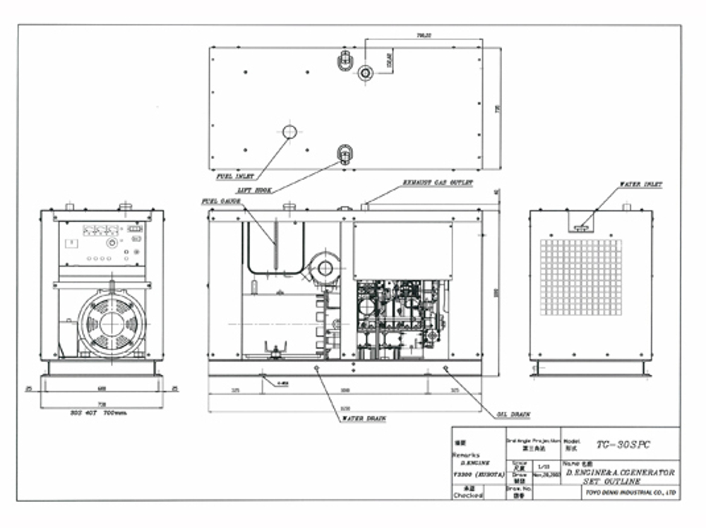 Дизельный генератор TOYO TG  30 SPC