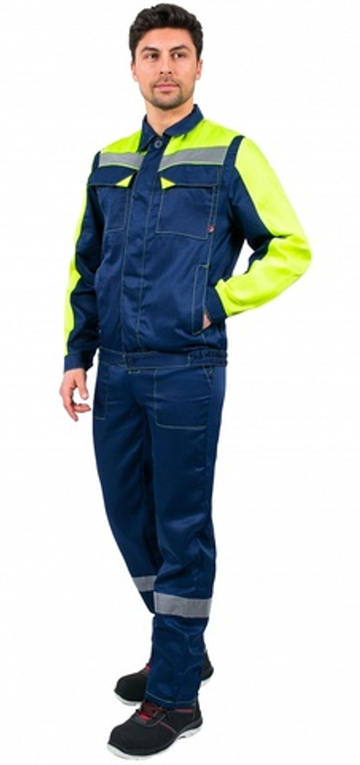 Костюм Сфера NEW 87468101 (п/к), т.синий/лимонный (44-46 р.170-176)