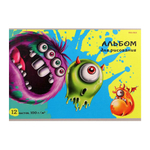 Альбом для рисования Проф-Пресс, формат А4, 12 листов, офсет, серия "Летающие монстры"