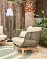 Кресло Catalina из зеленой веревки и массива акации