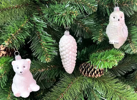 Набор стеклянных игрушек Лесной, 3 шт., Irena CO (63156/1)