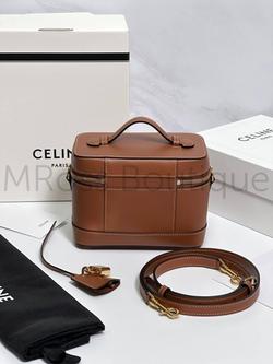 Сумка Celine Vanity из телячьей кожи коричневая