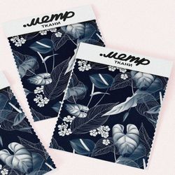 Ткань блэкаут листья комнатного антуриума