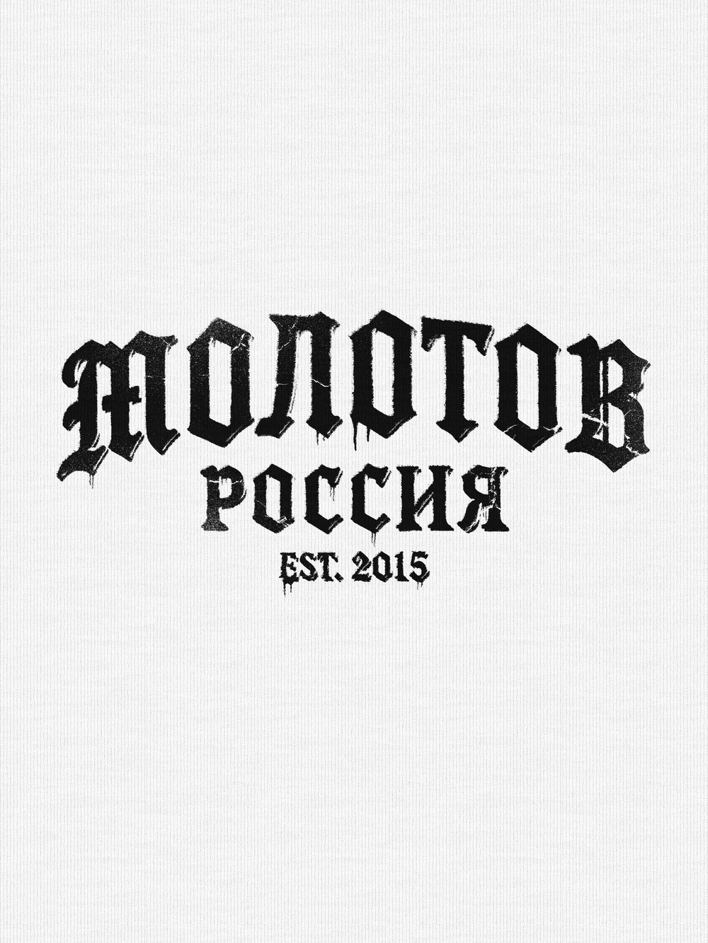 Футболка MLTV Россия Готик Белый
