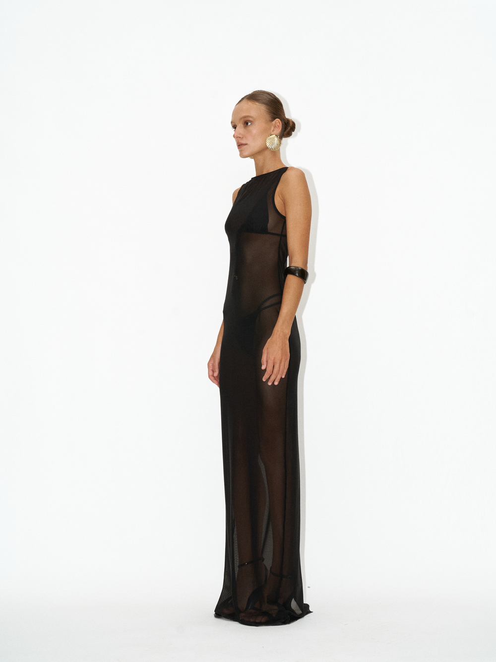 Платье daiki mesh black