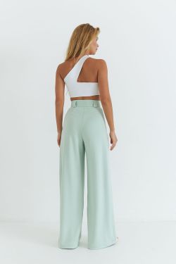 Брюки палаццо мятного цвета