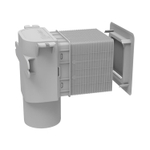 Воздушный клапан скрытого монтажа 50/75 мм ТП-905 Татполимер