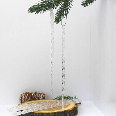 Подвеска «Снежный хрусталь» 18 см (набор 6 шт), Серебро
