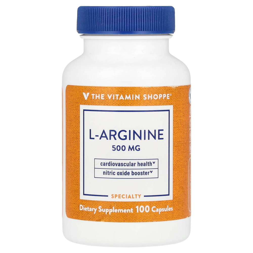 The Vitamin Shoppe, L-аргинин, 500 мг, 100 капсул